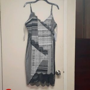Guess Black Lace Slip Dress
